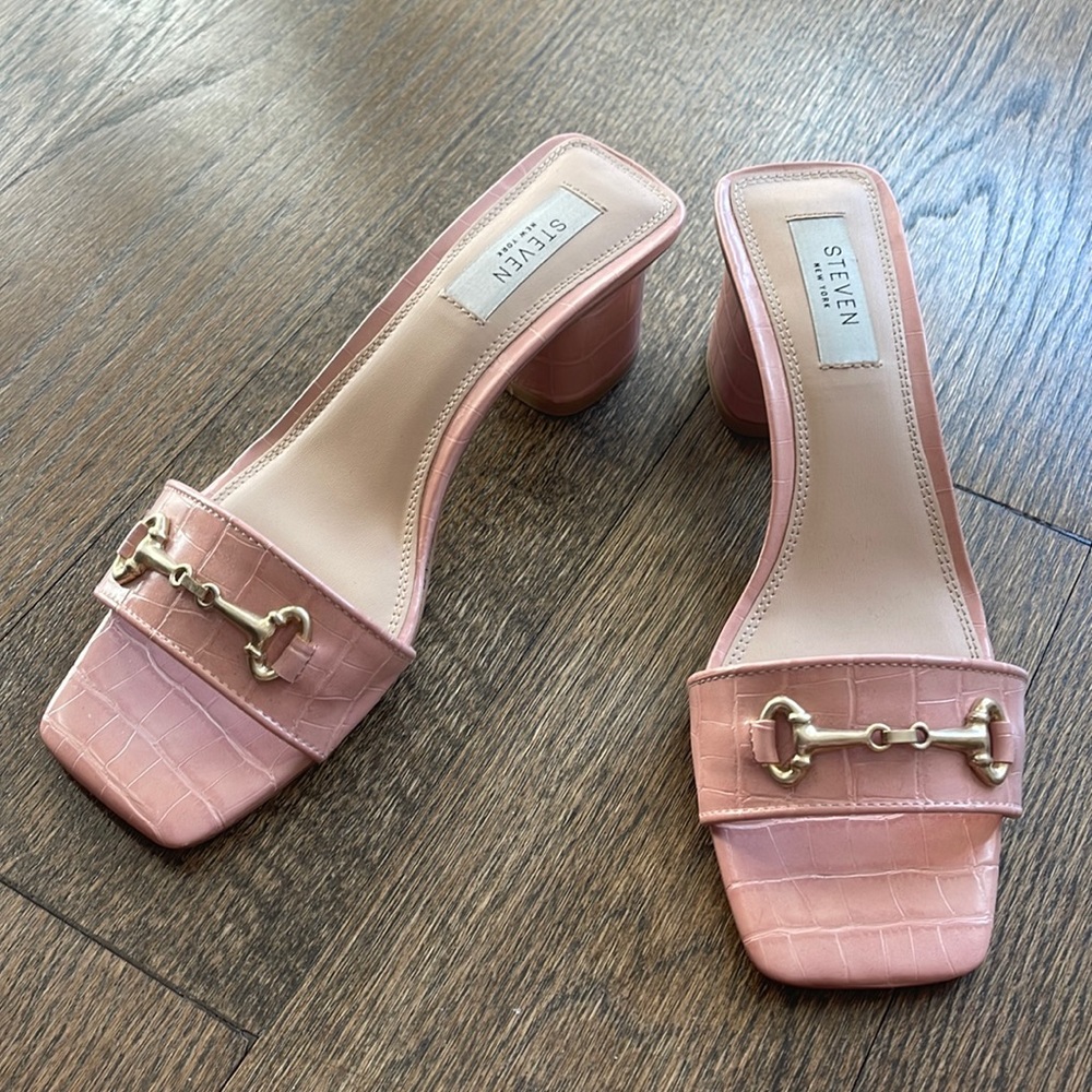 Steven by Steve Madden Horsebit Block Heel Sandals